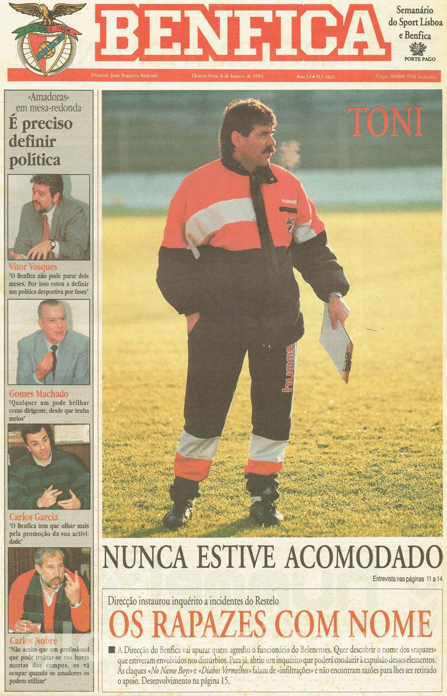 jornal o benfica 2621 1993-01-06